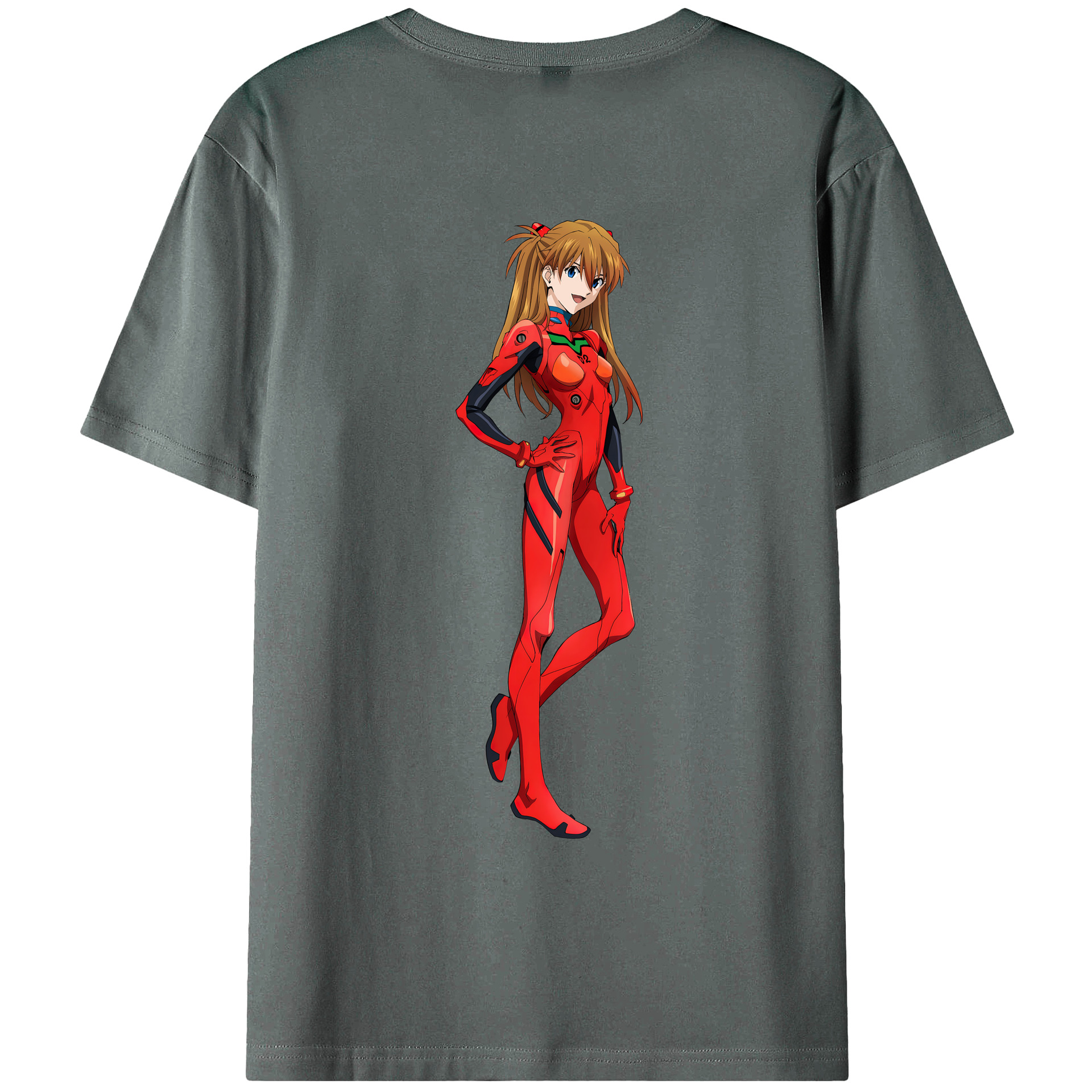 （画像用） EVA 新世紀エヴァンゲリオン 綿100％ メンズ半袖Tシャツ（バックプリント） 通気性